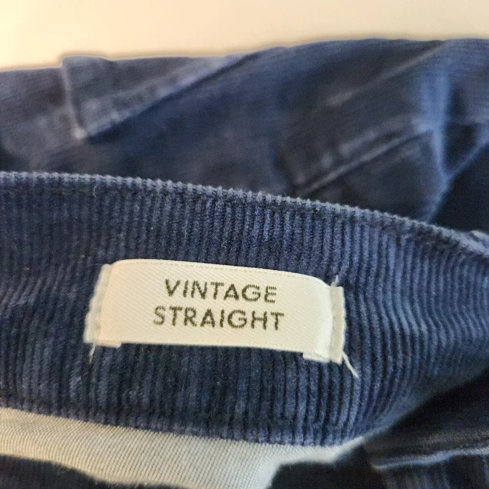 J. Crew Pants Vintage Straight Navy Blue Corduroy Preppy 25 XS